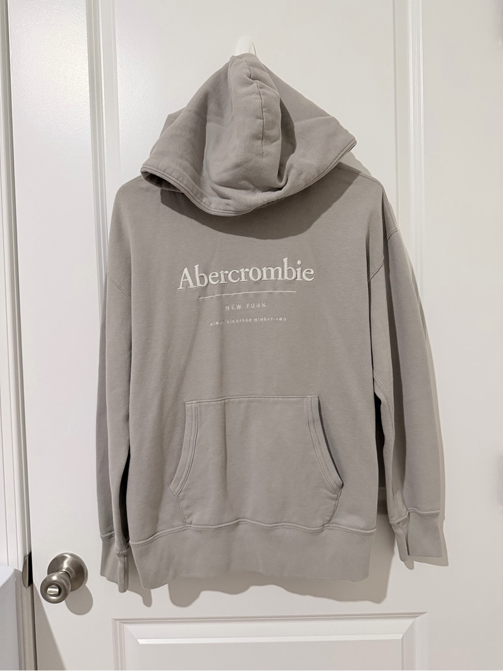Abercrombie & Fitch Men's Zip-Up Hoodie - Light Taupe